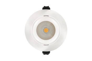 Integral LED ILDLFR92C001 Luxfire Fire Rated Tiltable Downlight – IP65 430lm 6W 3000K 30° – Matt White