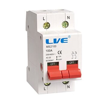 Live Electrical MS2100 Live Electrical 100A Double Pole Main Switch