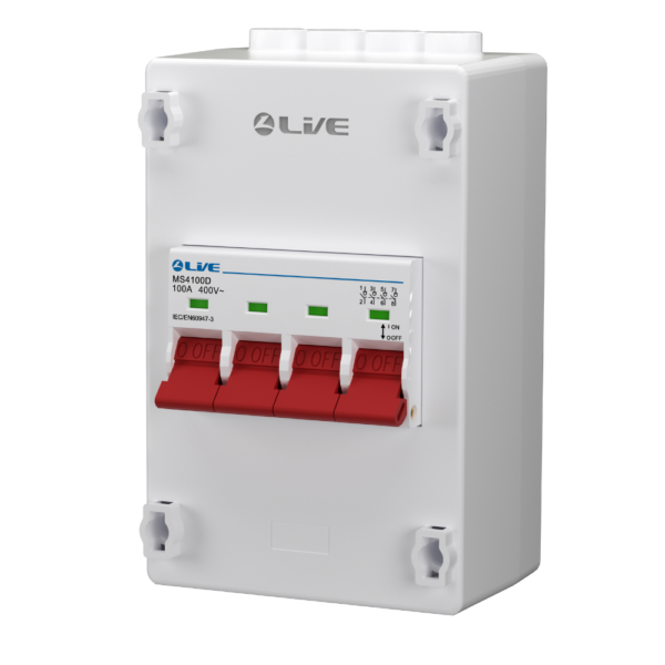 Live Electrical PEN4100 100A 4 Pole Mains Supply Isolator and Enclosure
