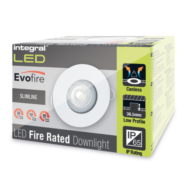 Integral ILDLFR70D001 Evofire Fire Rated IP65 LED GU10 Downlight