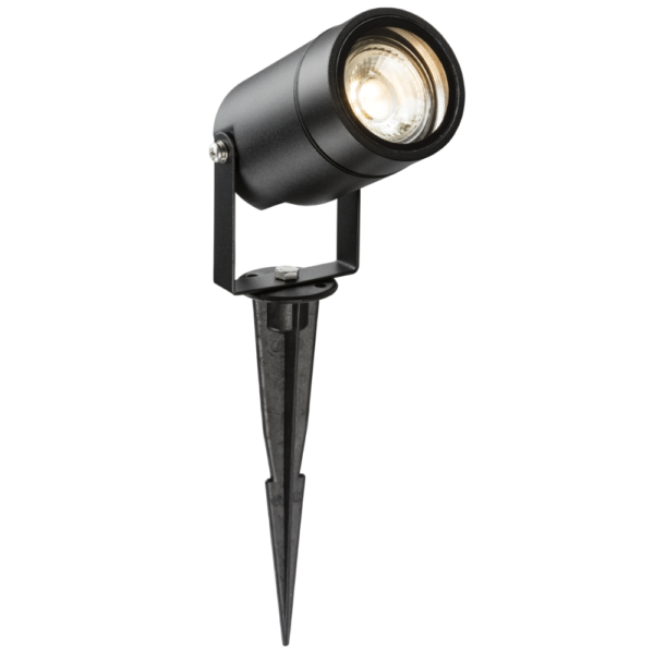 Knightsbridge SPIKEGUBK IP65 GU10 Spike Light Black