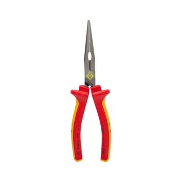 C.K Tools 431014 Redline VDE Snipe Nose Pliers - Straight 200mm 8"