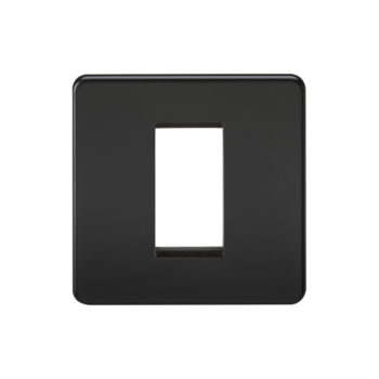 Knightsbridge SF1GMB Single Plate Single Module Black EURO Plate
