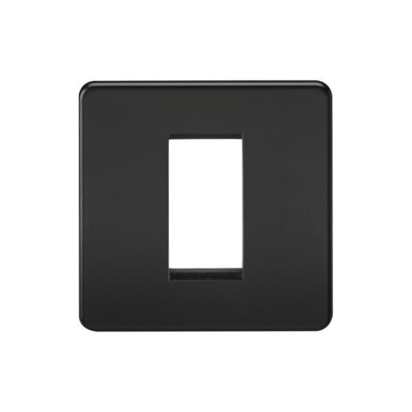 Knightsbridge SF1GMB Single Plate Single Module Black EURO Plate