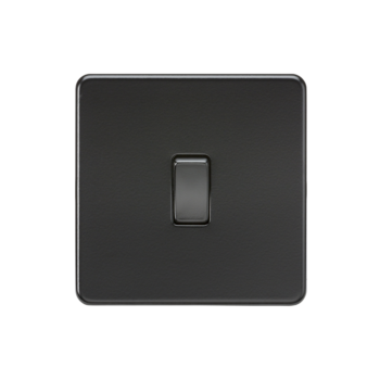 Knightsbridge SF2000MBB 10AX 1 Gang 2 Way Switch - Matt Black