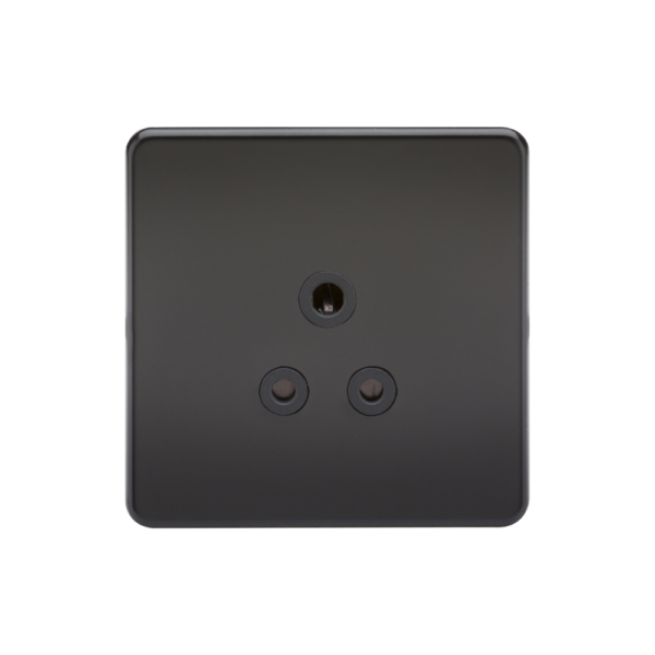Knightsbridge SF5AMB Matt Black Screwless 5A Unswitched Socket