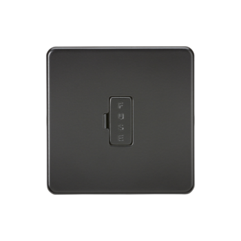 Knightsbridge SF6000MBB Matt Black Screwless 13A Fused Spur Unit