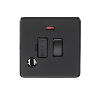 Knightsbridge SF6300FMBB 13A Switched Fused Spur with Neon and Outlet