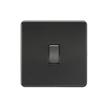 Knightsbridge SF8341MBB Matt Black Screwless 20A DP Switch