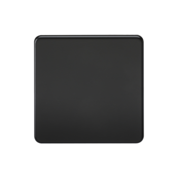 Knightsbridge SF8350MB 1 Gang Matt Black Screwless Blank Plate