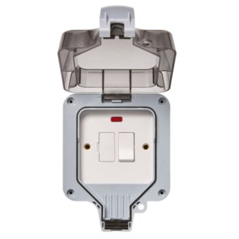 Forum ZN-38870 13A IP66 Outdoor Fused Spur with Neon - Grey