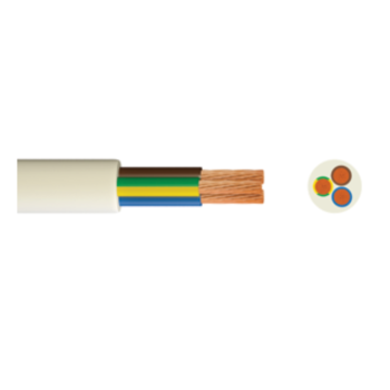 3 Core 1mm Round Flexible PVC Cable 3183Y - 1m
