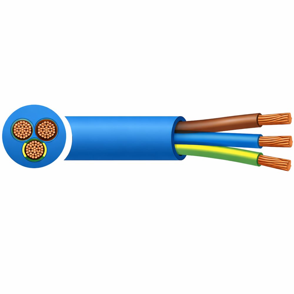 3 Core 1.5mm | 3183AG | Arctic Grade | Flexible PVC Cable | Blue | Per Metre 1 Blue Arctic Grade Flexible Cable 3 Core 1.5mm Per Metre
