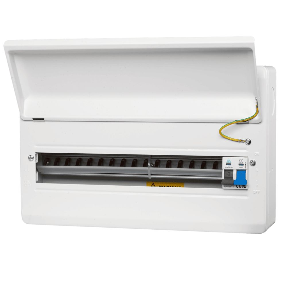 WCED | WME16/MS100 | 100A Main Switch Consumer Unit | 14 Way 1 WCED 14 Way Main Switch Consumer Unit