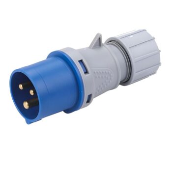 Deligo 32A 230V Blue 3 Pin IP44 Plug