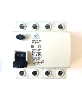 WCED ARD480-030 4 Pole 80A 30mA Type A High Immunity RCD