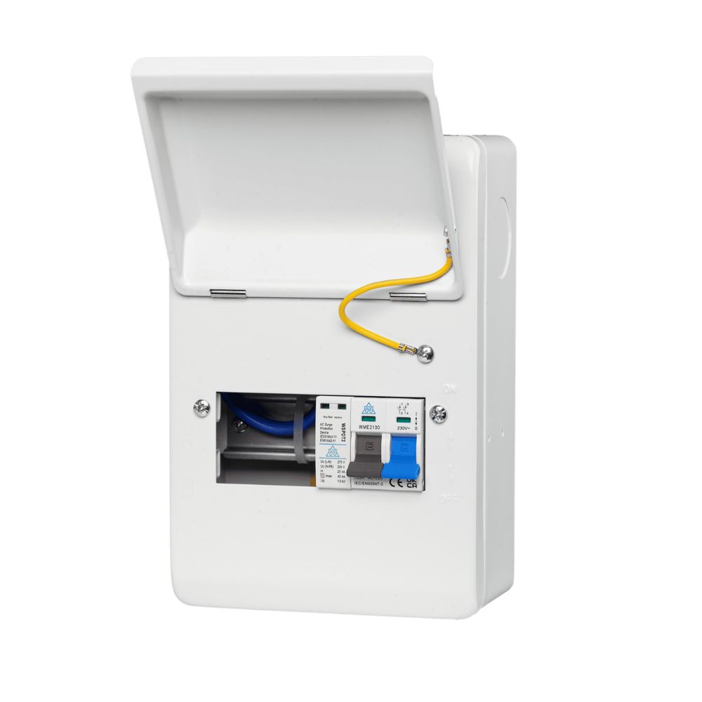 WCED | WME06/SP | SPD Consumer Unit | 3 Way 1 WCED 3 Way SPD Metal Consumer Unit