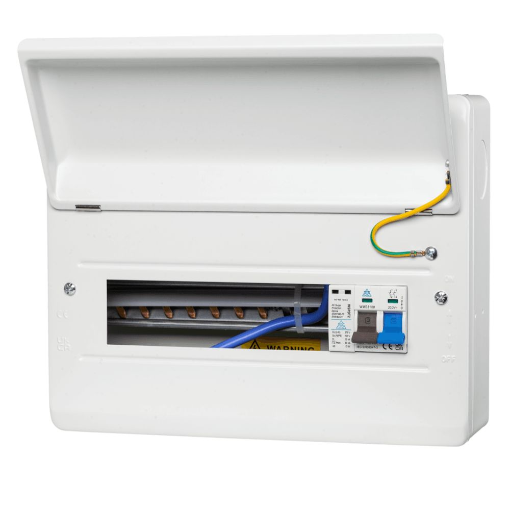 WCED | WME10/SP | SPD Consumer Unit | 7 Way 1 WCED 7 Way SPD Metal Consumer Unit