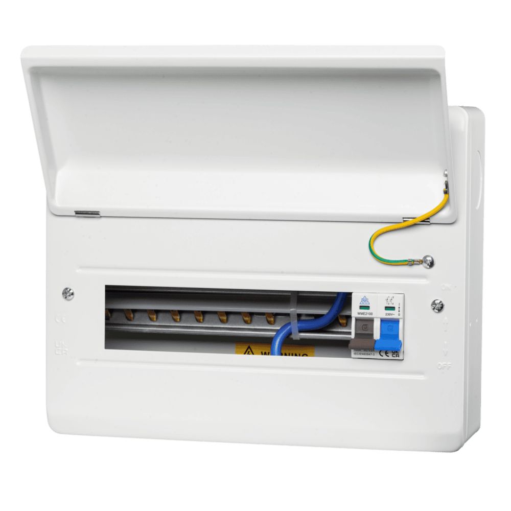WCED | WME12/MS100 | 100A Main Switch Consumer Unit | 10 Way 1 WCED 10 Way Main Switch Consumer Unit