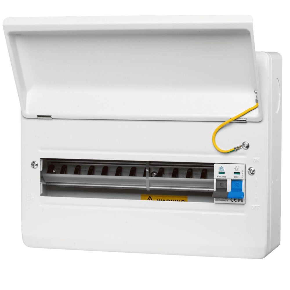 WCED | WME14/MS100 | 100A Main Switch Consumer Unit | 12 Way 1 WCED 12 Way Main Switch Consumer Unit