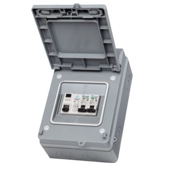 WCED WPGU04/632 Plastic IP65 Garage Consumer Unit - 63A Type A RCD 6A/32A B MCBs