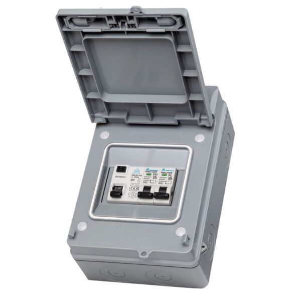 WCED WPGU04/632 Plastic IP65 Garage Consumer Unit - 63A Type A RCD 6A/32A B MCBs