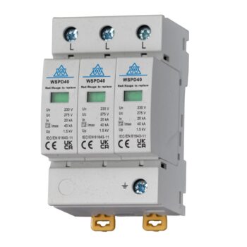 WCED WSPD340 20kA/40kA 3 Pole Type 2 Surge Protection Device