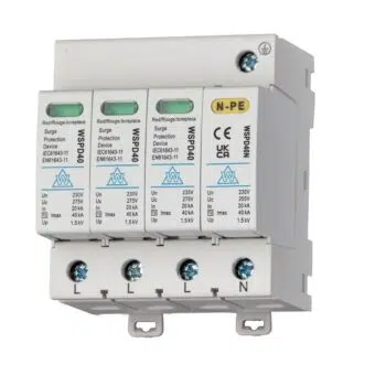 WCED Whitecliffe WSPD440 20kA/40kA 3P+N Type 2 SPD Surge Protection Device
