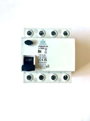 WCED ATDR4100-100 Time Delay Type A 4 Pole 100A 100mA RCD
