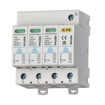 WCED Type 2 20kA/40kA 3P+N Surge Arrestor with Metal Enclosure