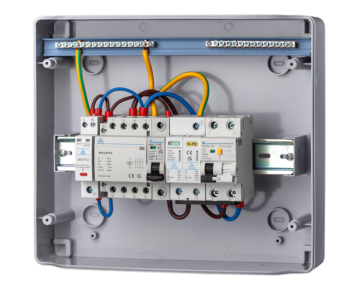 PME / PEN Fault Detection IP65 Unit 8 Mod c/w C40 RCBO /4P63A Contactor SPD & PME Relays