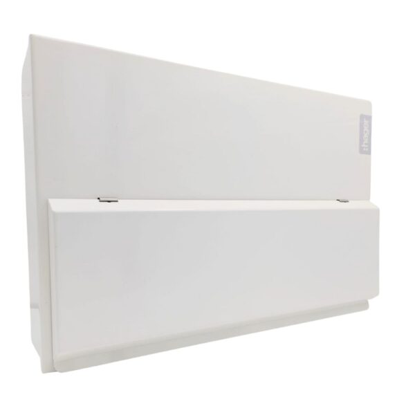 Hager VML118SPDRK 18 Way Main Switch SPD Consumer Unit with Round Knockouts - Closed Lid Angled
