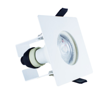 Integral ILDLFR70D009 Evofire Fire Rated IP65 White LED GU10 Square Downlight