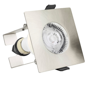Integral ILDLFR70D010 Evofire Fire Rated IP65 Satin Nickel LED GU10 Square Downlight