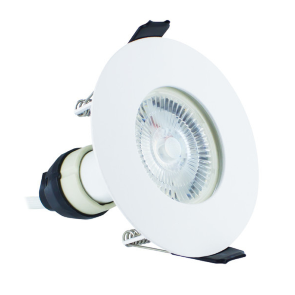 Integral ILDLFR70D011 Evofire Fire Rated IP65 White Downlight - No GU10 Holder