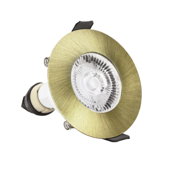 Integral ILDLFR70D045 Evofire Fire Rated IP65 Antique Brass GU10 Downlight