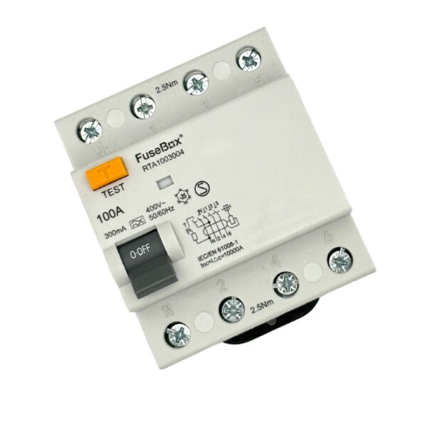 Fusebox RTA1003004 100A 4 Pole 300mA Type A RCD