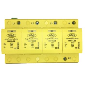 Surge Devices 10811/LED Type 1+2+3 SPD – 3-Phase Lightning Arrester for TN-S & TNC-S Systems