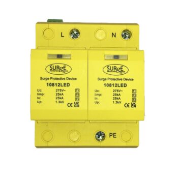 Surge Devices 10812/LED Type 1+2+3 50kA Single Phase SPD with All/Full Mode Protection & LED Indication