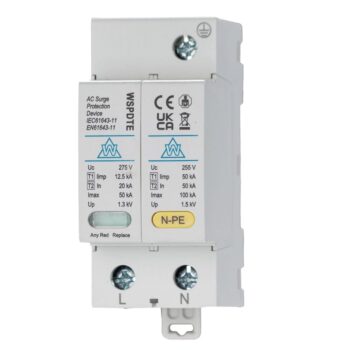 WCED WSPDTE-2 2 Pole 2 Module Type 1+2 Combined SPD Surge Protection Device