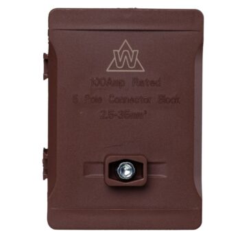 WCED WTB5-BR Single Pole 100A Terminal Block - Brown