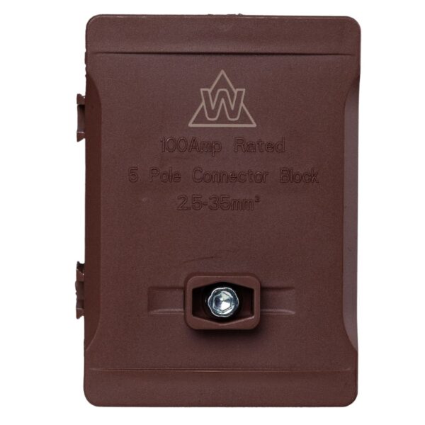 WCED WTB5-BR Single Pole 100A Terminal Block - Brown
