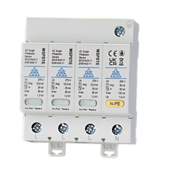 WCED Whitecliffe WSPDTE-4 4 Pole 4 Module Type 1+2 SPD Surge Protection Device