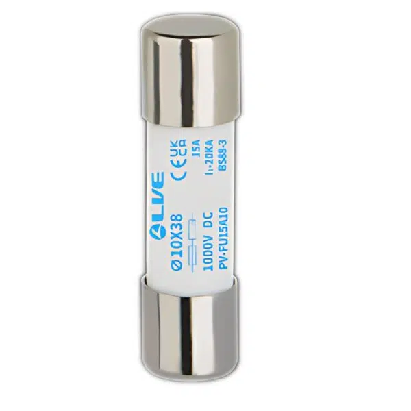 Live Electrical PV-FU20A10 20A 20kA 10x38 1000V DC Photovoltaic Fuse