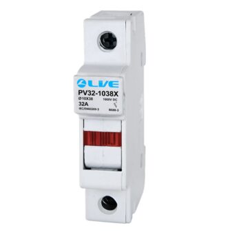 Live Electrical PV32-1038X 32A 1000VDC Photovoltaic Fuse Holder with Light without Fuse