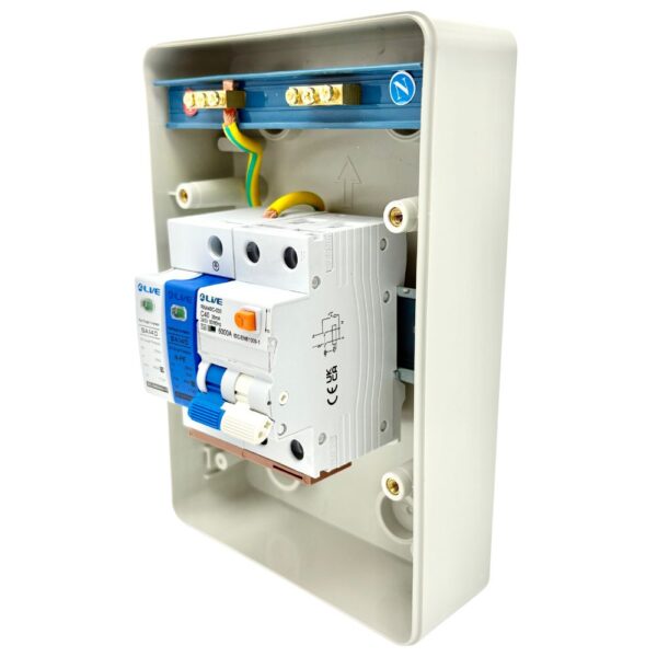 Live Electrical LEV440SP-P IP65 EV Consumer Unit C40 RCBO + Type 2 SPD + Busbar