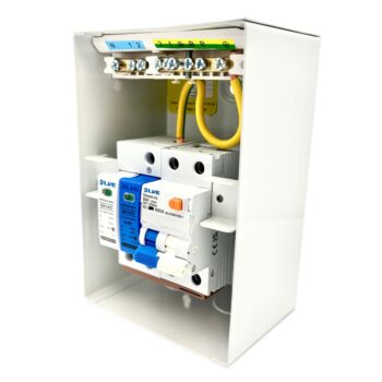 Live Electrical MMGU40B-SP 4-Way EV Consumer Unit with RCBO, SPD, and Busbar – White Metal Enclosure