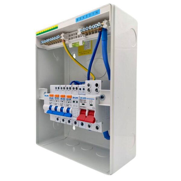 Live Electrical 5 Way SPD Metal Consumer Unit Kit with 4 RCBOs