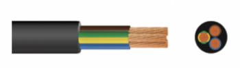 3 Core Heavy Duty Rubber Flexible Cable - H07RN-F