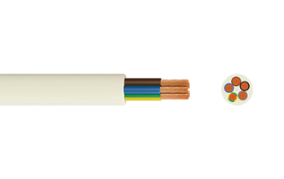 5 Core 0.75mm Round Flexible PVC Cable 3185Y - 100m